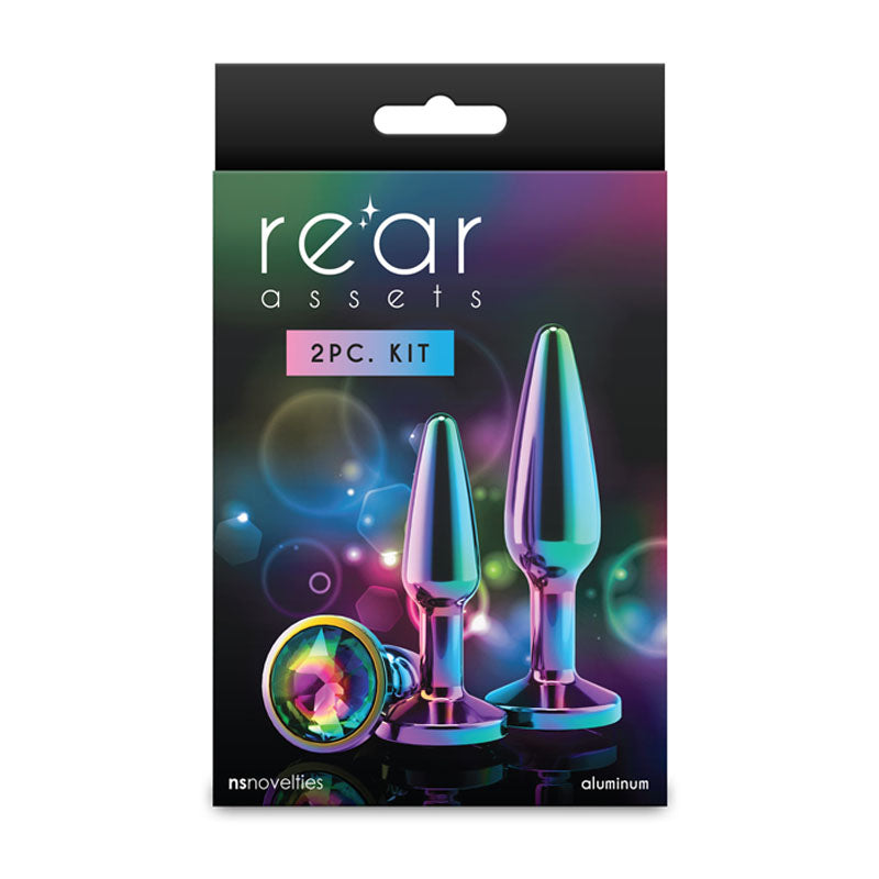 Rear Assets Tapered Trainer Kit Multicolour Multicoloured Metal Butt Plugs Set Of 2 Sizes