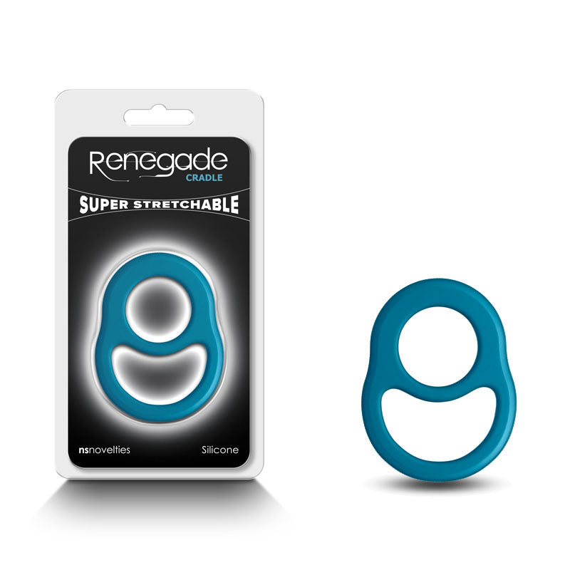 Renegade Cradle Teal Teal Cock & Balls Ring