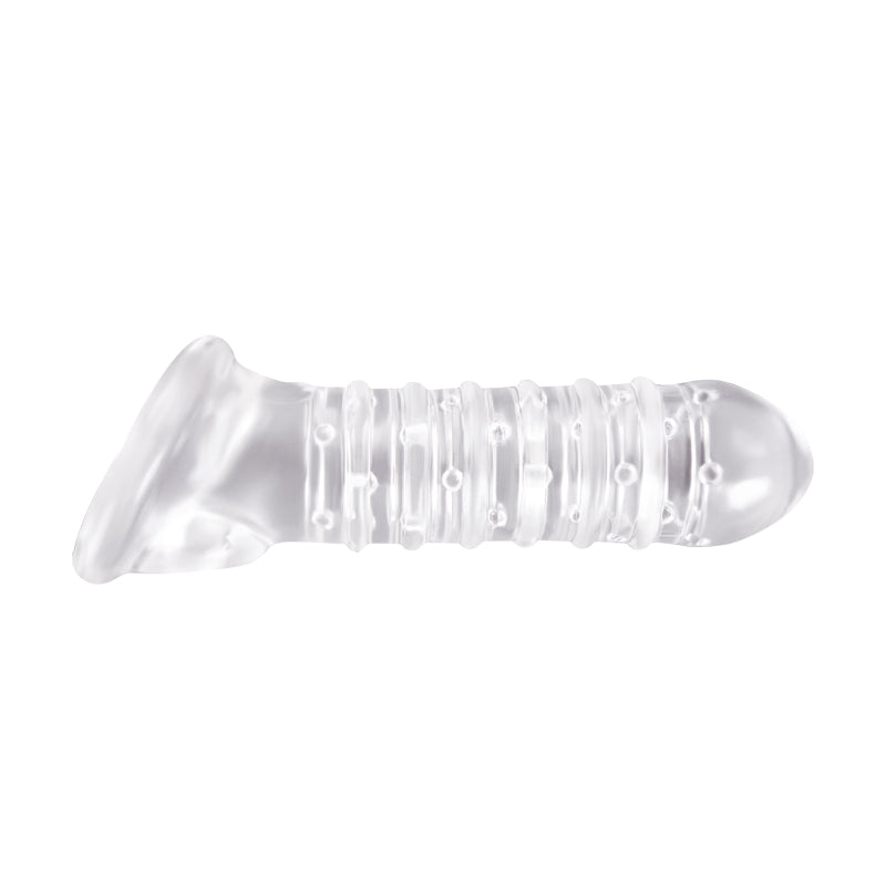 Renegade Ribbed Extension Clear Penis Extension Sleeve