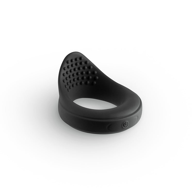 Renegade Slider Black Black Usb Rechargeable Vibrating Cock Ring