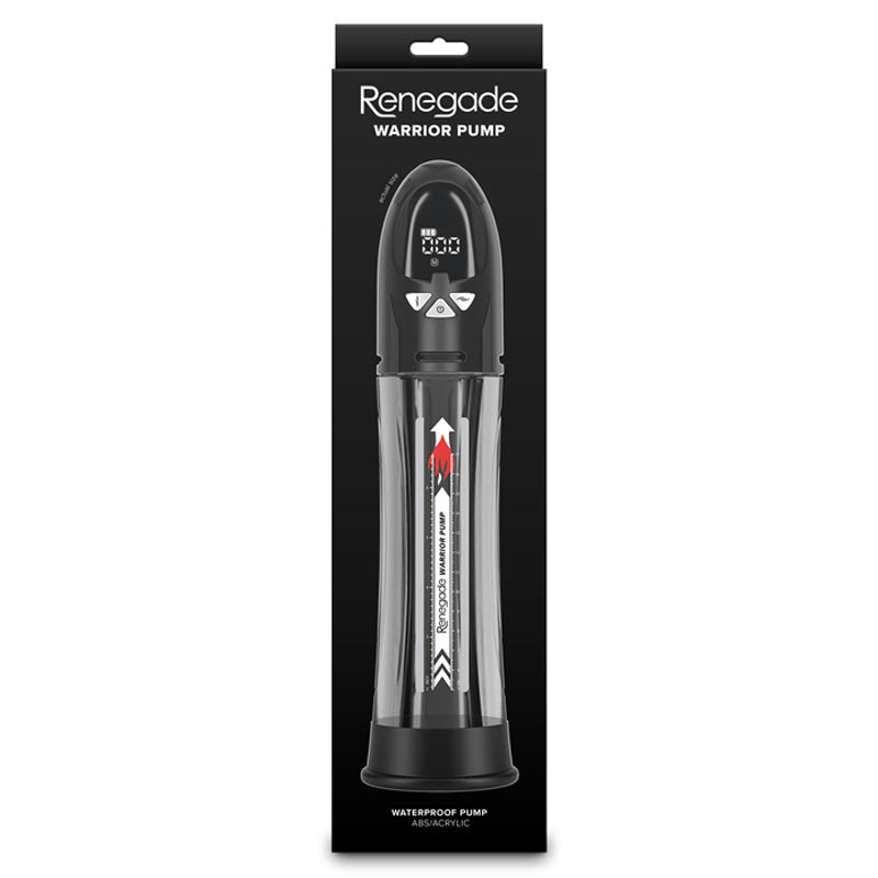 Renegade Warrior Pump Black Black/Clear Waterproof Automatic Penis Pump