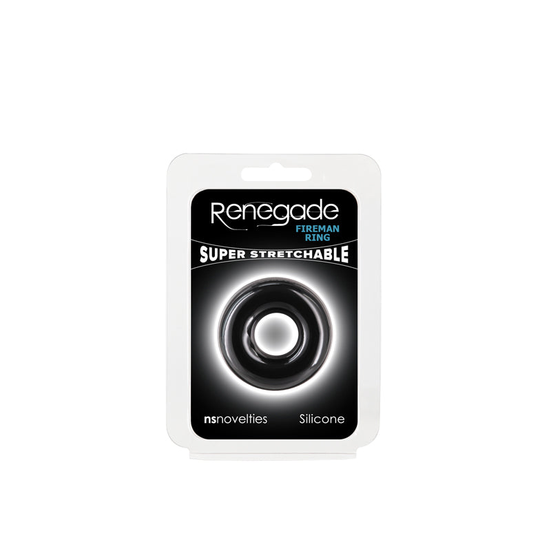 Renegade Fireman Ring Small Black Black Small Cock Ring