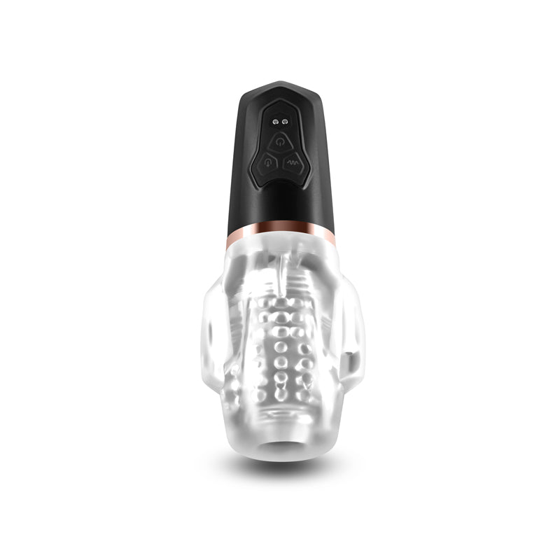 Renegade Avenger Clear/Black Usb Rechargeable Sucking Masturbator