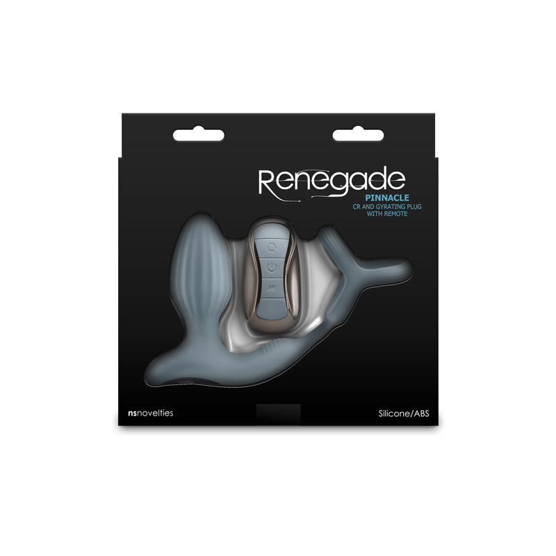 Renegade Pinnacle Grey Grey Usb Rechargeable Vibrating Butt Plug With Cock Ring