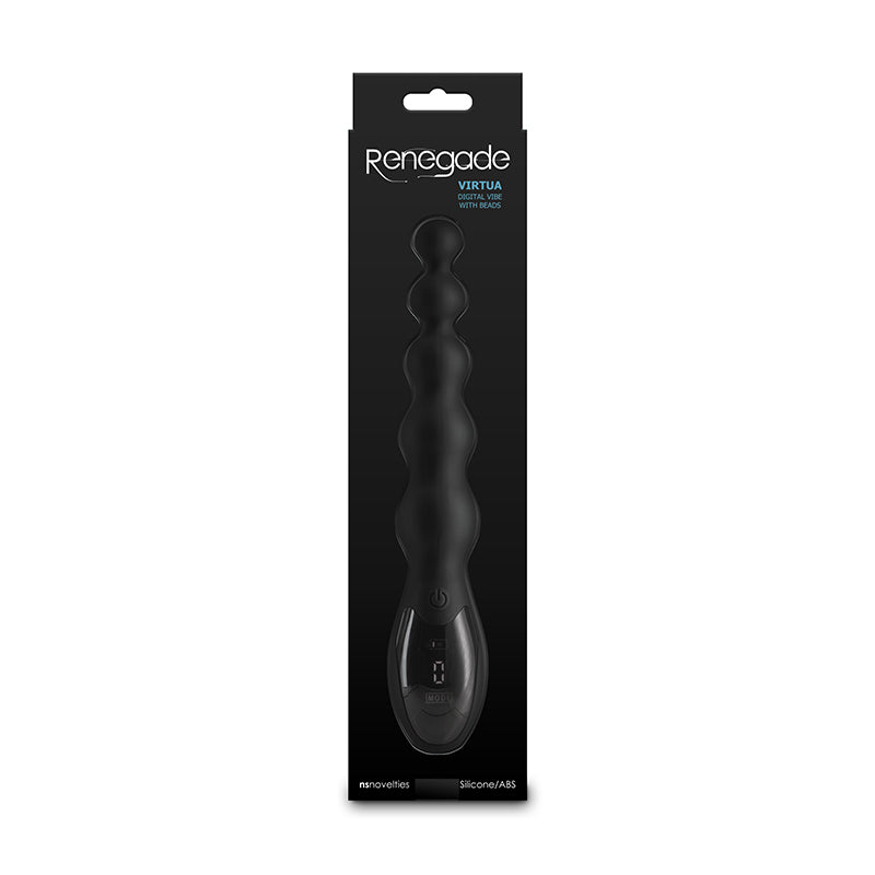 Renegade Virtua Black Black 23.9 Cm Usb Rechargeable Anal Vibrator