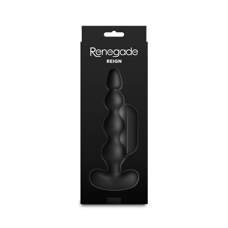 Renegade Reign Black Black 17.9 Cm Usb Rechargeable Vibrating Anal Beads With Wireless Remote