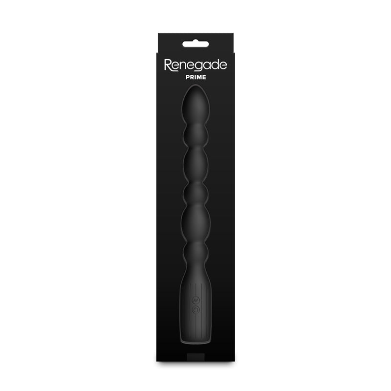 Renegade Prime Black Black 28.8 Cm Usb Rechargeable Vibrating Anal Beads