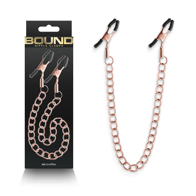 Bound Nipple Clamps Dc2 Rose Gold Rose Gold Nipple Clamps With Chain