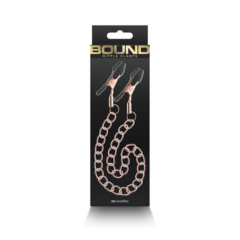 Bound Nipple Clamps Dc2 Rose Gold Rose Gold Nipple Clamps With Chain