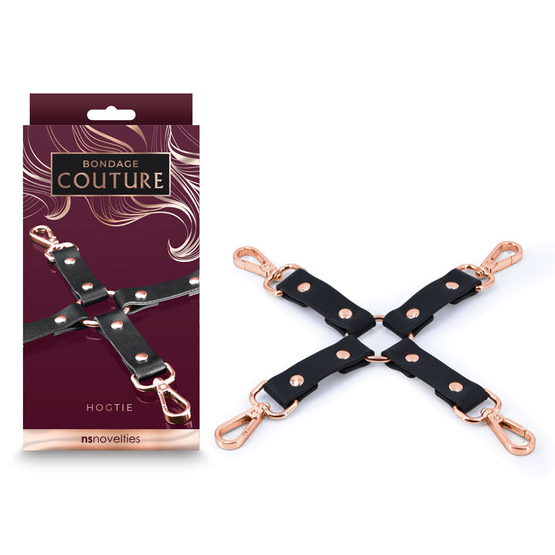 Bondage Couture Hog Tie Black Blue Hog Tie Restraint (No Cuffs Included)