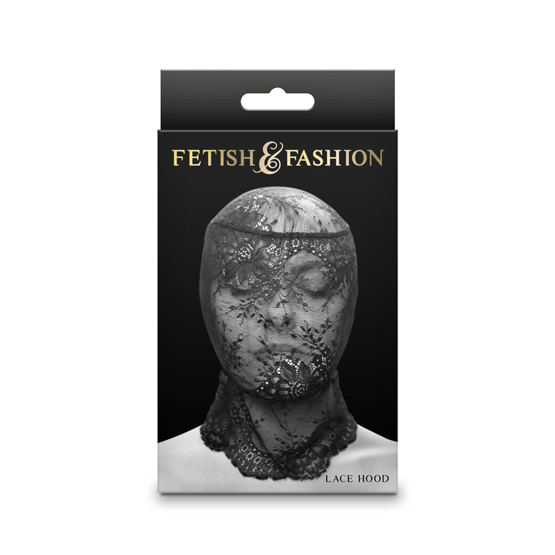 Fetish & Fashion Lace Hood Black Black Hood