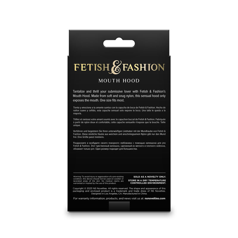 Fetish & Fantasy Mouth Hood Black Black Hood