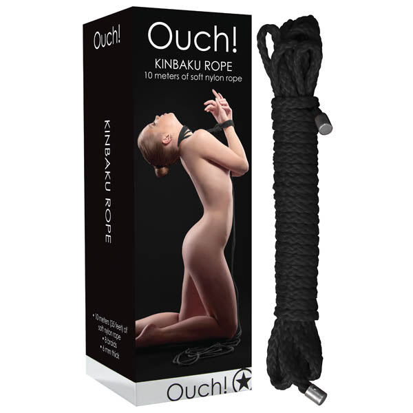 Ouch Kinbaku Rope Black 10 Metre Length