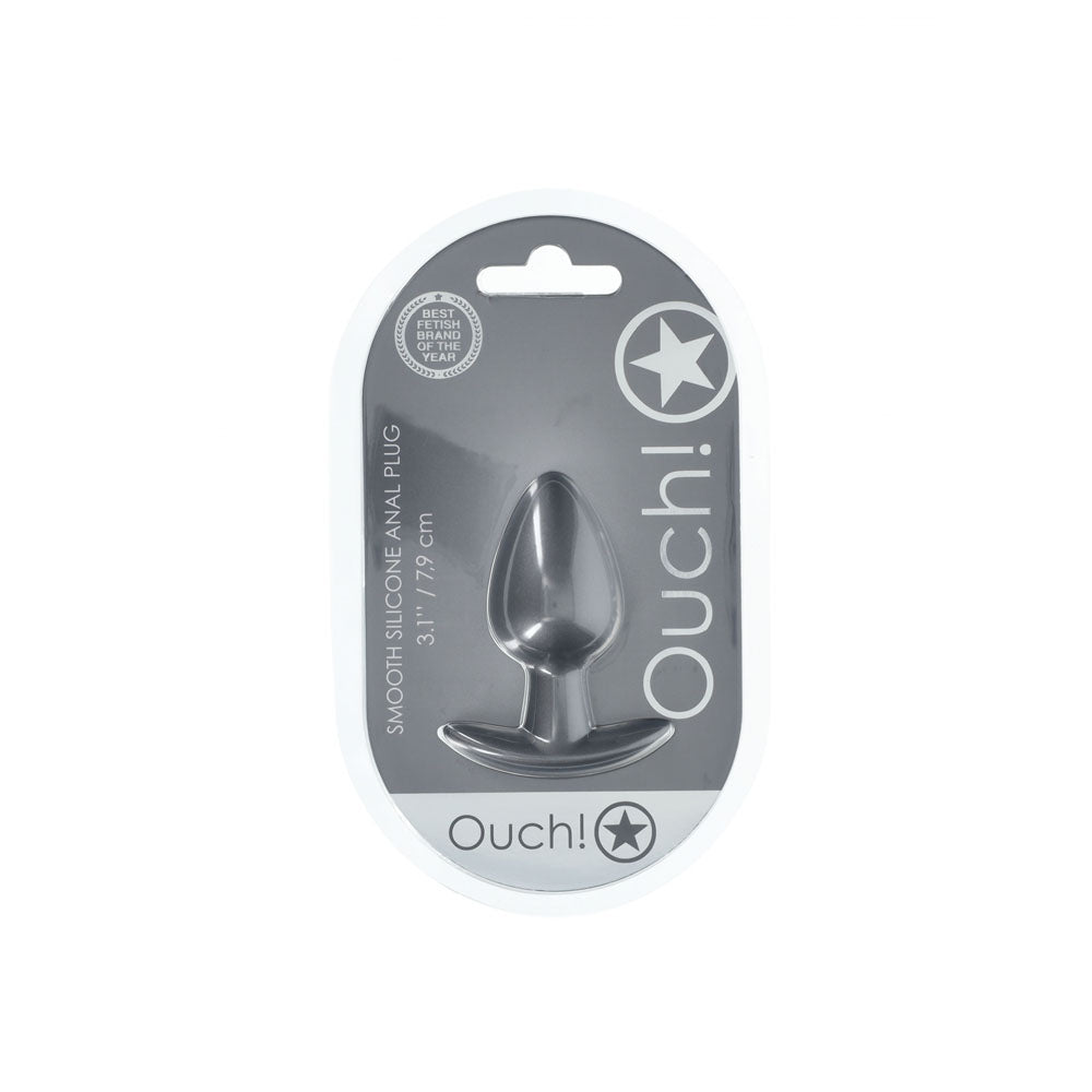Ouch! Anal Plug Medium Gun Metal Gun Metal Grey 7.9 Cm Medium Butt Plug
