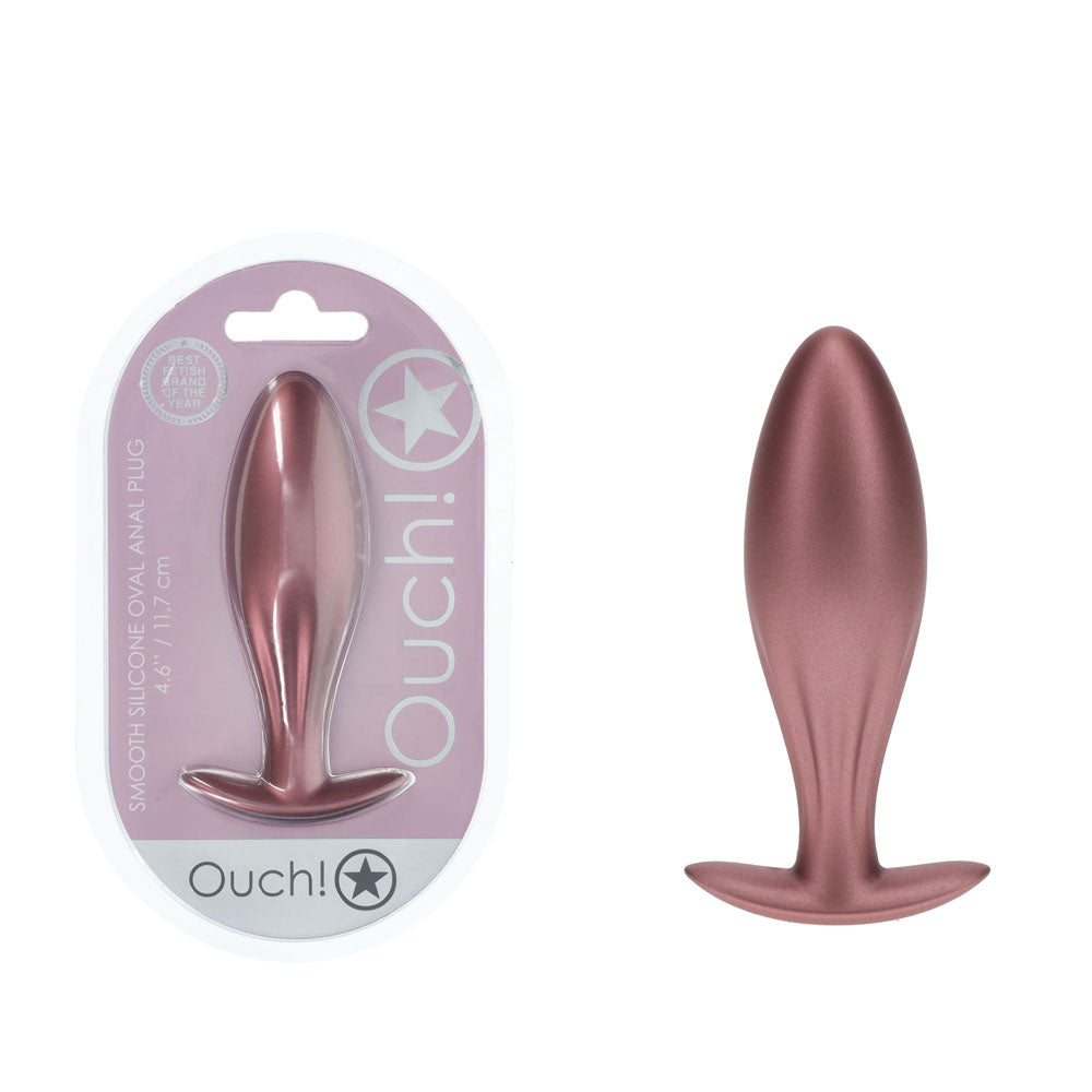 Ouch! Oval Anal Plug Rose Gold Rose Gold 11.7 Cm Butt Plug