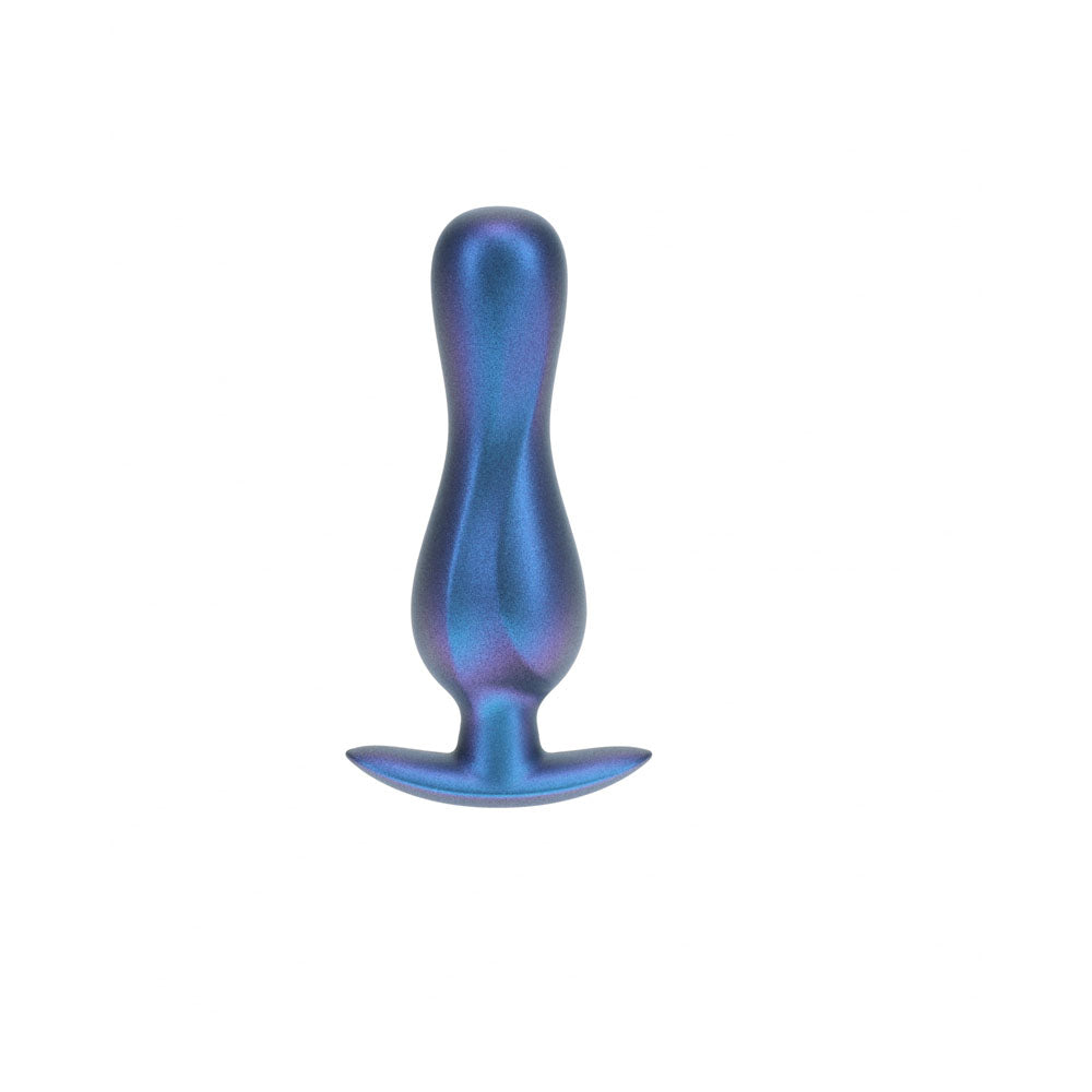 Ouch! Curvy Anal Plug Metallic Blue Metallic Blue 11.7 Cm Butt Plug
