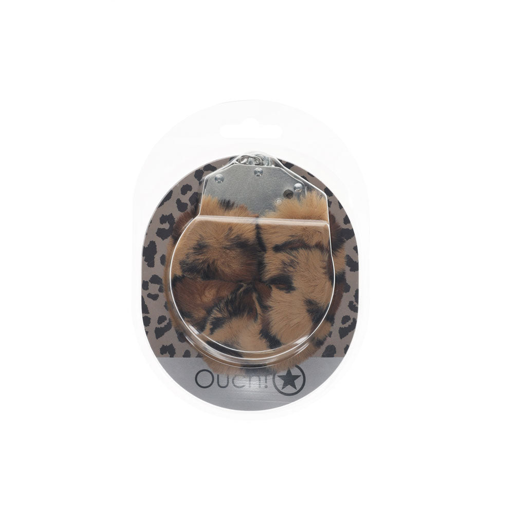 Ouch! Heavy Duty Fluffy Cuffs Leopard Leopard Fluffy Restraints