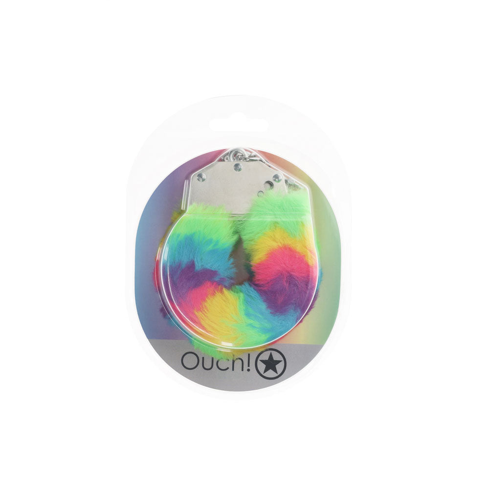 Ouch! Heavy Duty Fluffy Cuffs Multicolour 1 Multicoloured Fluffy Restraints