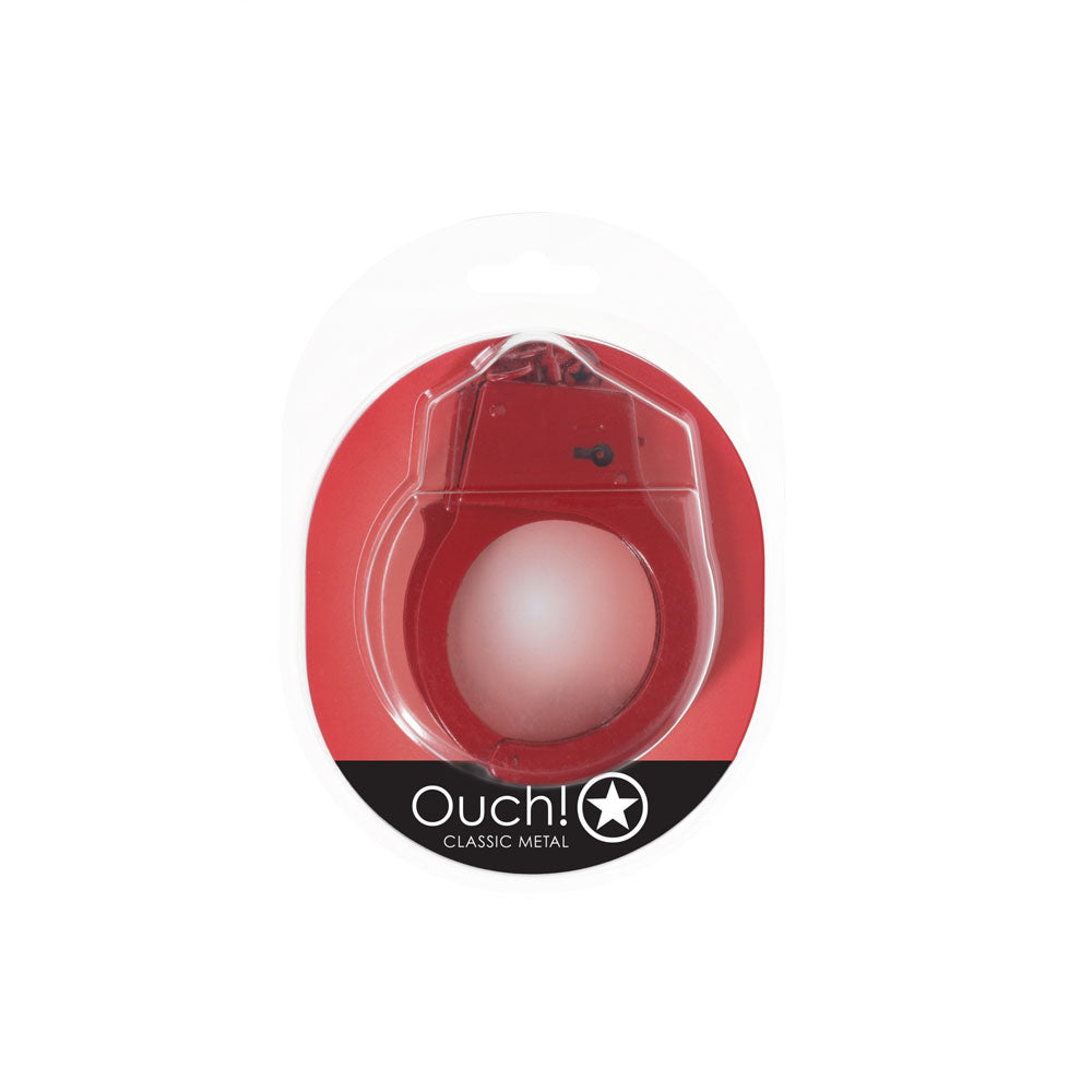 Ouch! Classic Metal Cuffs Red Red Restraints