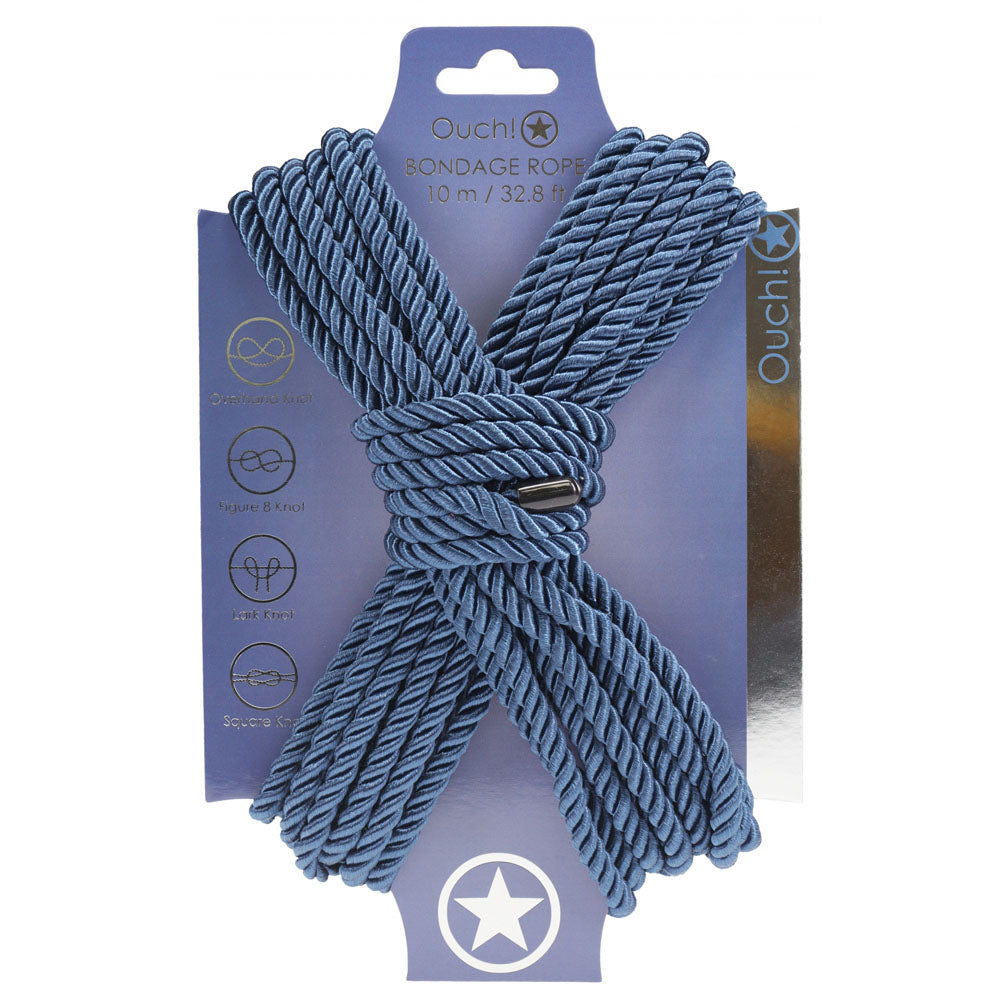 Ouch! Bondage Rope 10 M Navy Blue Navy Blue Nylon Bondage Rope 10 Metre Length