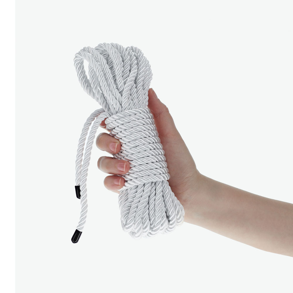 Ouch! Bondage Rope 10 M Silver Silver Nylon Bondage Rope 10 Metre Length