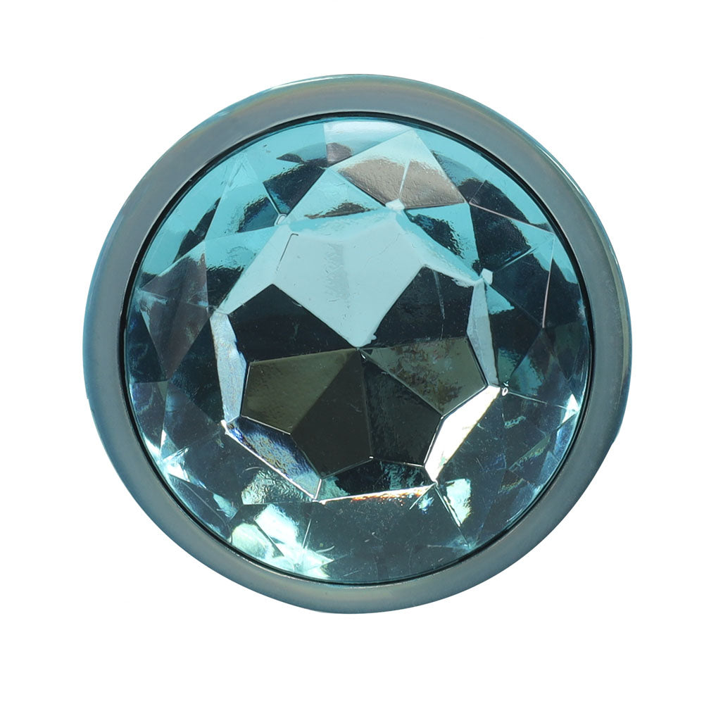 Ouch! Paris Collection Metal Anal Plug Set Blue Metallic Blue Butt Plugs With Gem Bases Set Of 3 Sizes