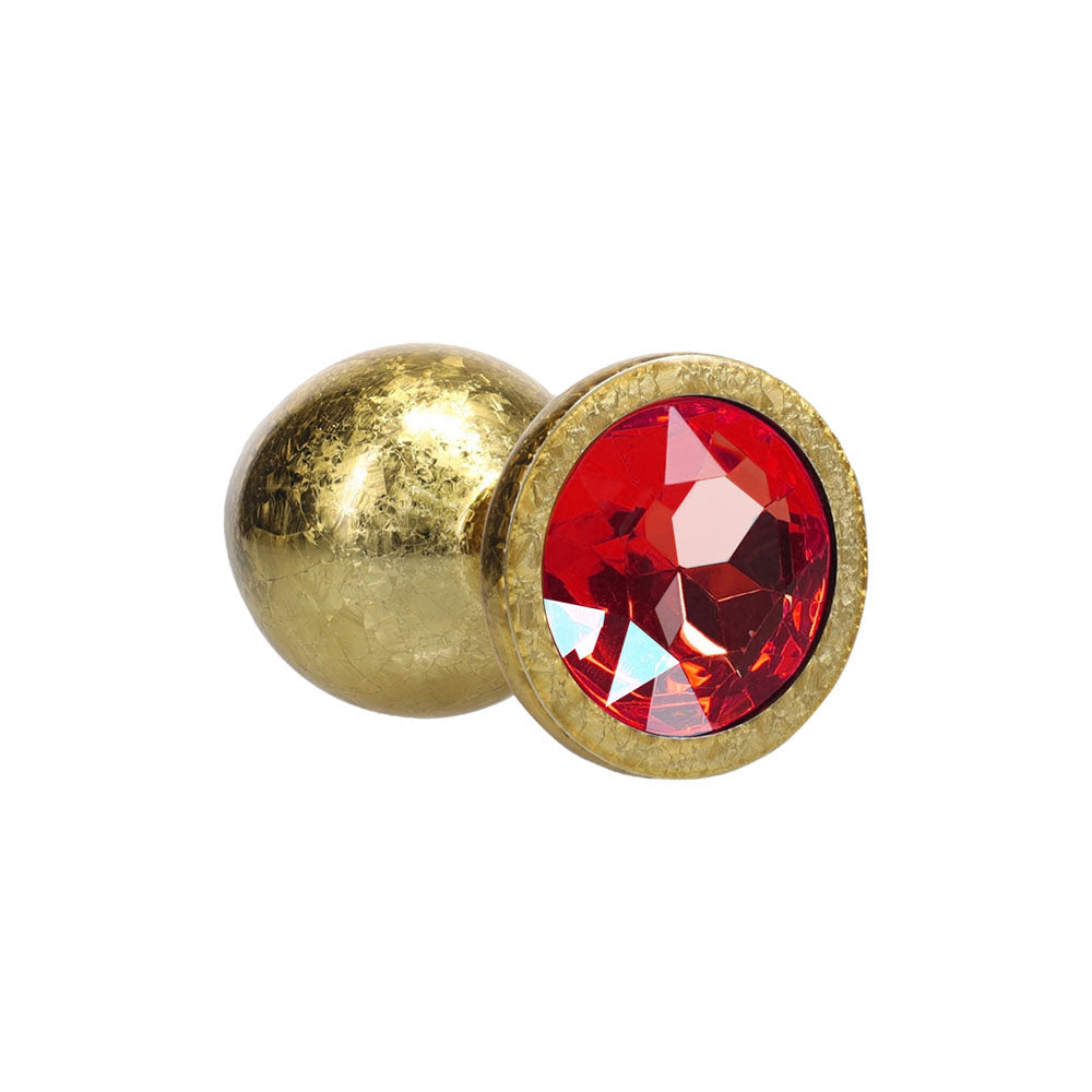 Ouch! Milan Collection Metal Anal Plug Set Gold Gold Butt Plugs With Gem Bases Set Of 3 Sizes