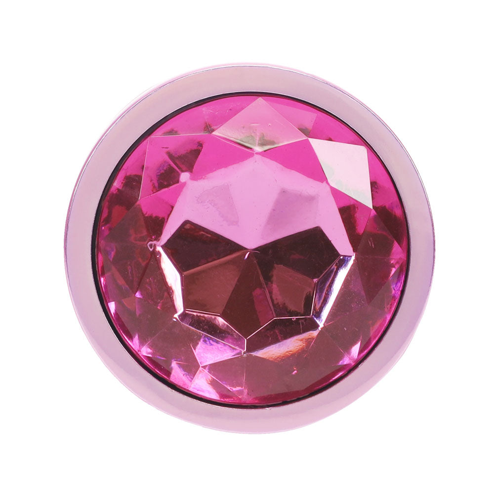 Ouch! Paris Collection Metal Anal Plug Set Pink Metallic Pink Butt Plugs With Gem Bases Set Of 3 Sizes