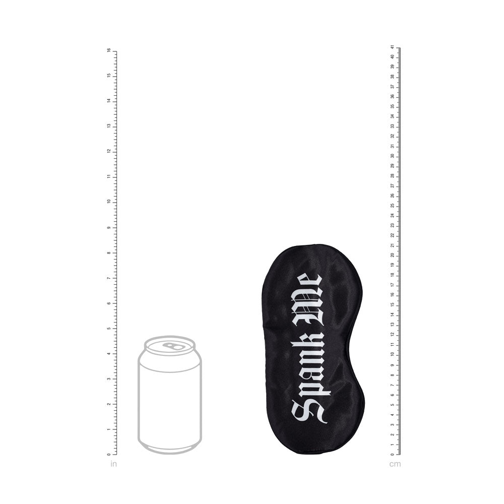 Ouch! Satin Mask Spank Me Black Printed Eye Mask