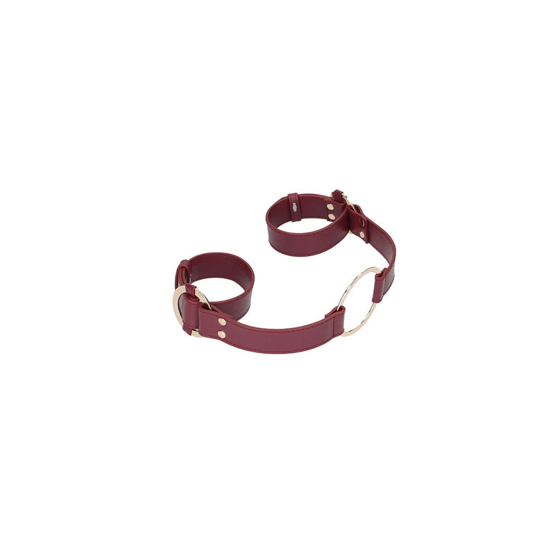 Ouch! Halo Handcuff With Connector Burgundy Restraint