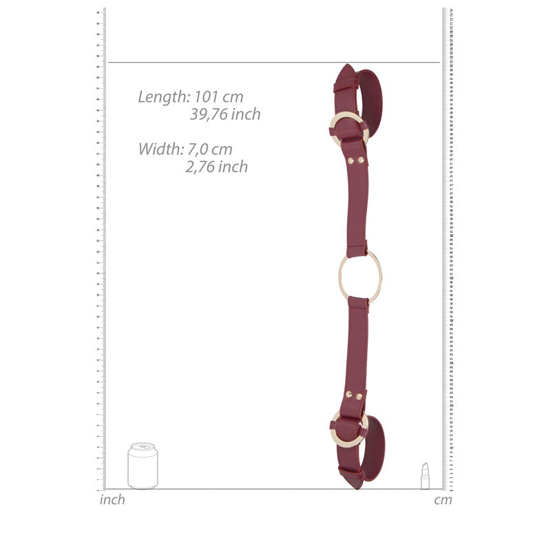 Ouch! Halo Handcuff With Connector Burgundy Restraint