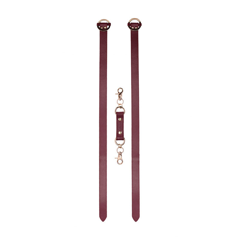 Ouch! Halo Thigh Cuffs Burgundy Leg Restraints