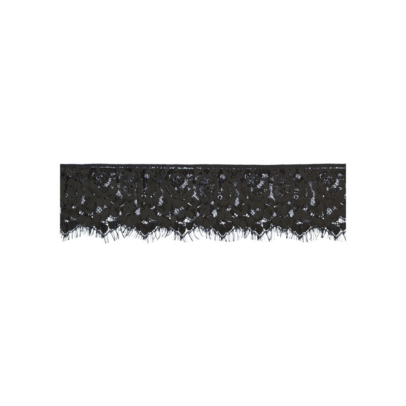 Ouch! Black & White Lace Mask With Elastic Straps Black Eye Restraint