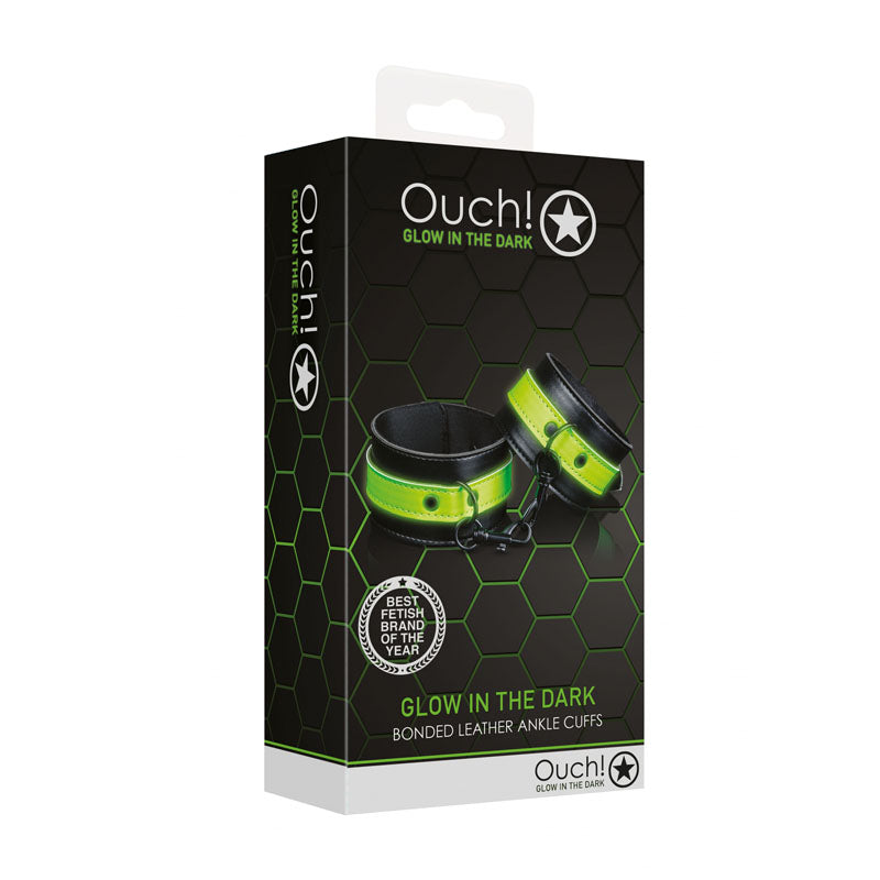 Ouch! Glow In The Dark Handcuffs Black/Glow In Dark Restraints