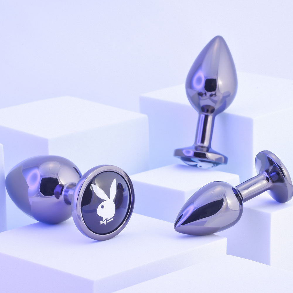 Playboy Pleasure Pleasure 3 Ways Metal Butt Plugs Set Of 3 Sizes