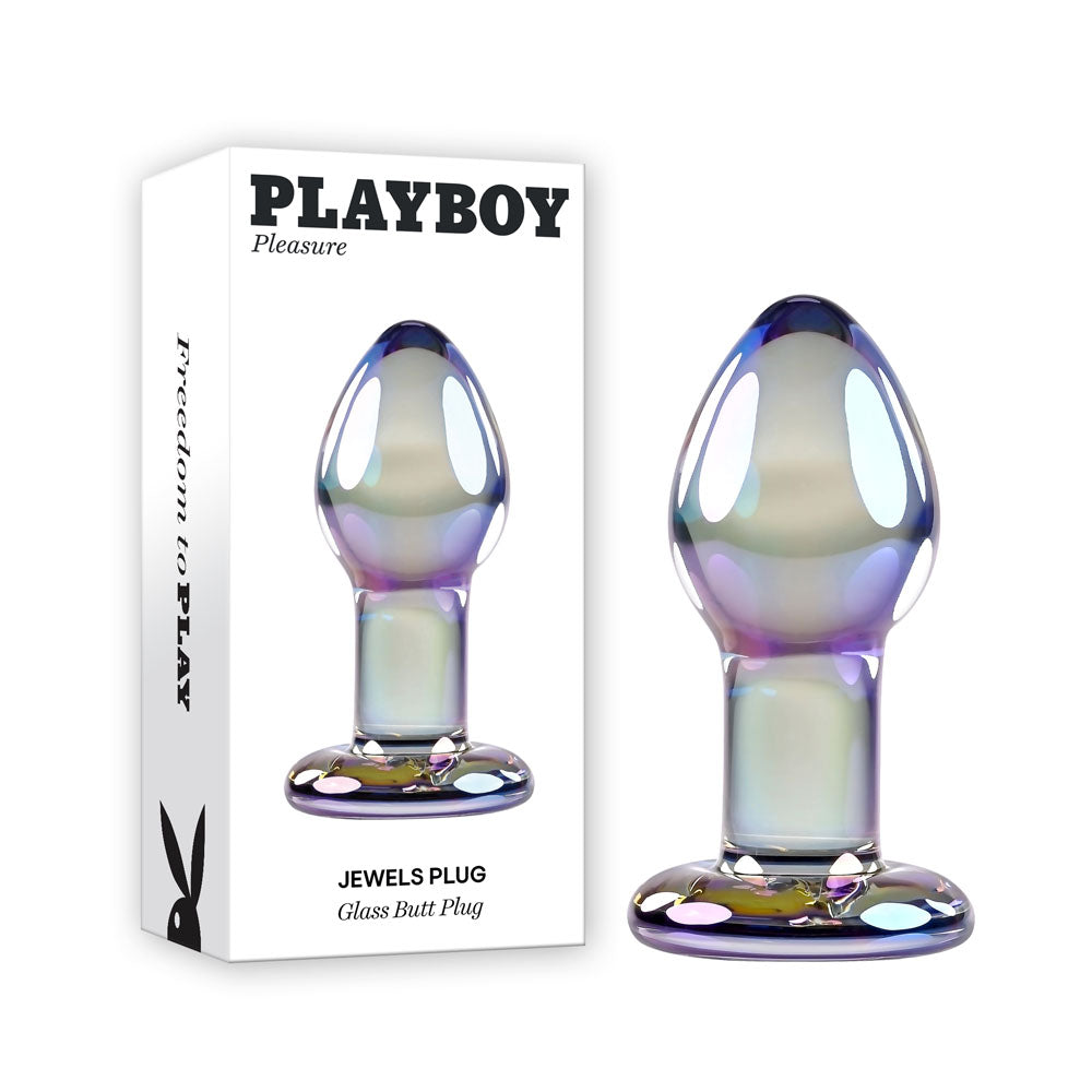 Playboy Pleasure Jewels Plug Clear Glass 8.5 Cm Butt Plug