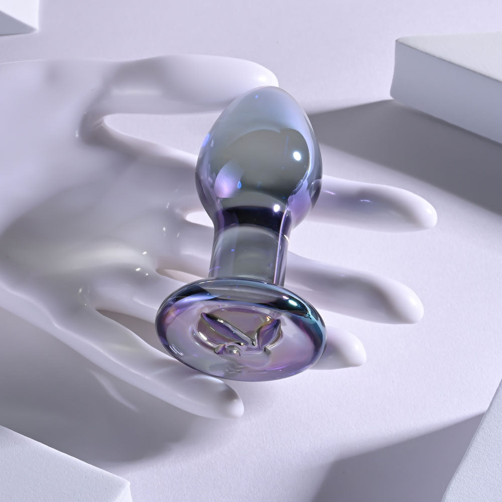 Playboy Pleasure Jewels Plug Clear Glass 8.5 Cm Butt Plug