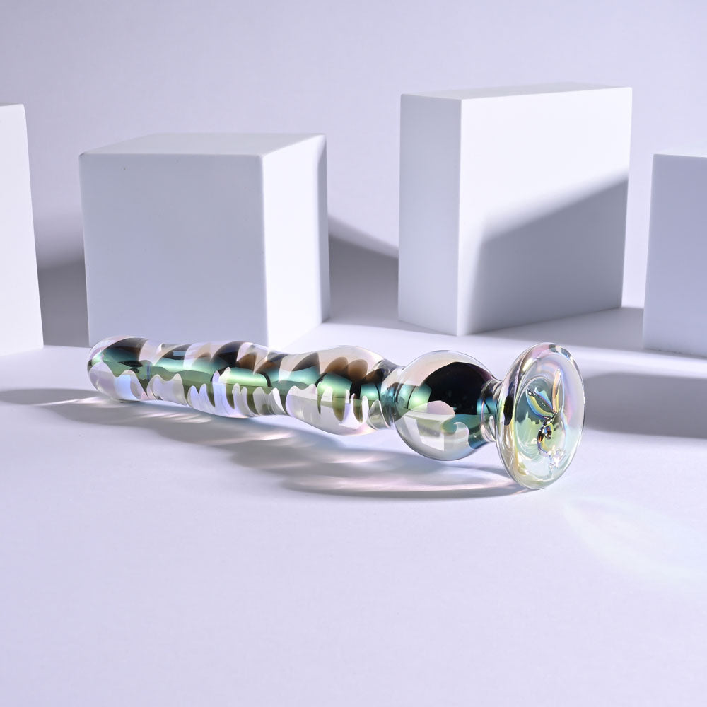 Playboy Pleasure Jewels Wand Clear Glass 20.3 Cm Dildo