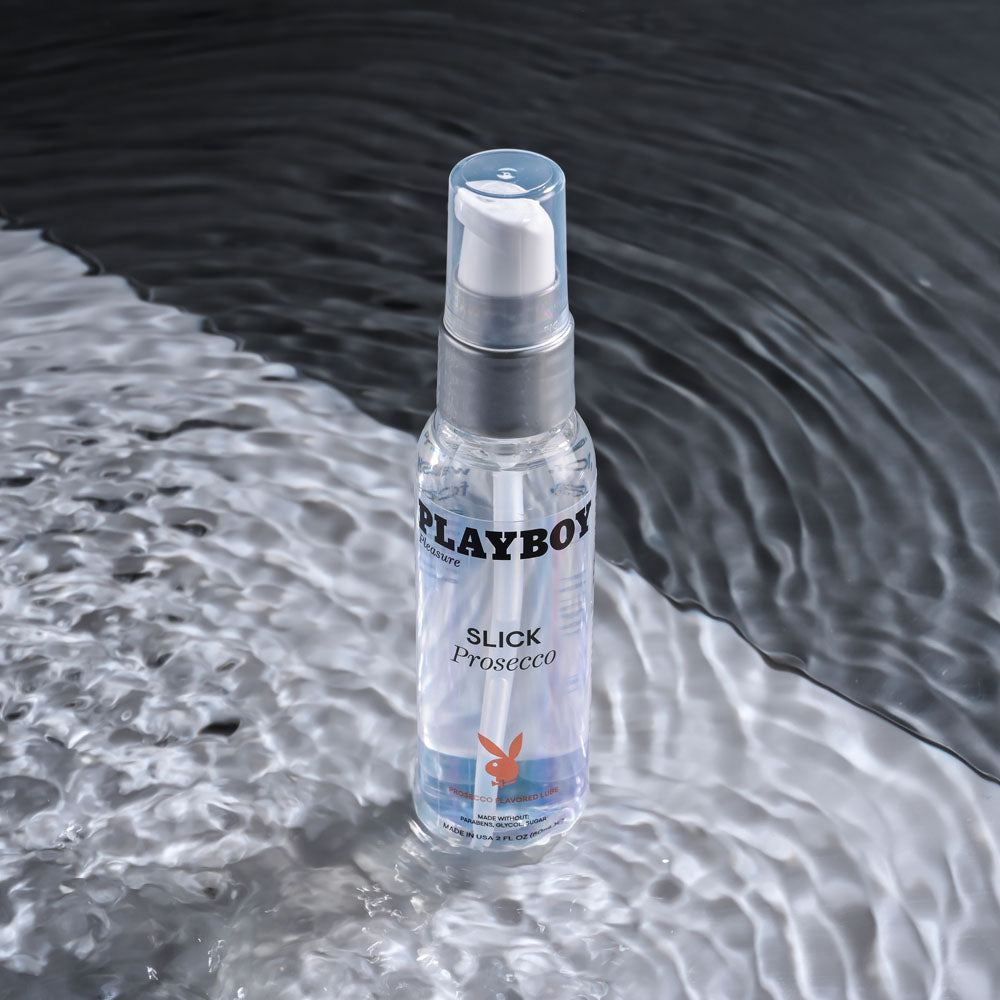 Playboy Pleasure Slick Prosecco 60 Ml Prosecco Flavoured Water Based Lubricant 60 Ml Bottle
