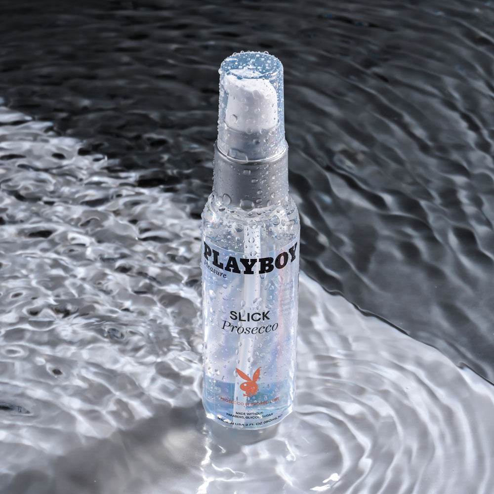 Playboy Pleasure Slick Prosecco 60 Ml Prosecco Flavoured Water Based Lubricant 60 Ml Bottle