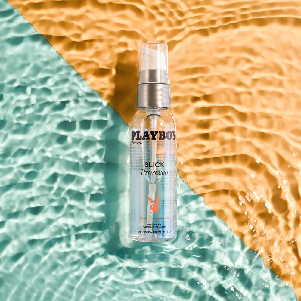 Playboy Pleasure Slick Prosecco 60 Ml Prosecco Flavoured Water Based Lubricant 60 Ml Bottle