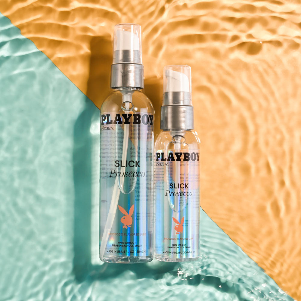 Playboy Pleasure Slick Prosecco 60 Ml Prosecco Flavoured Water Based Lubricant 60 Ml Bottle