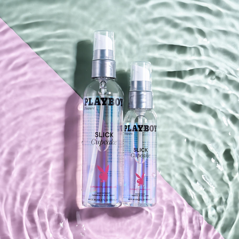 Playboy Pleasure Slick Cupcake 60 Ml Cupcake Flavoured Water Based Lubricant 60 Ml Bottle