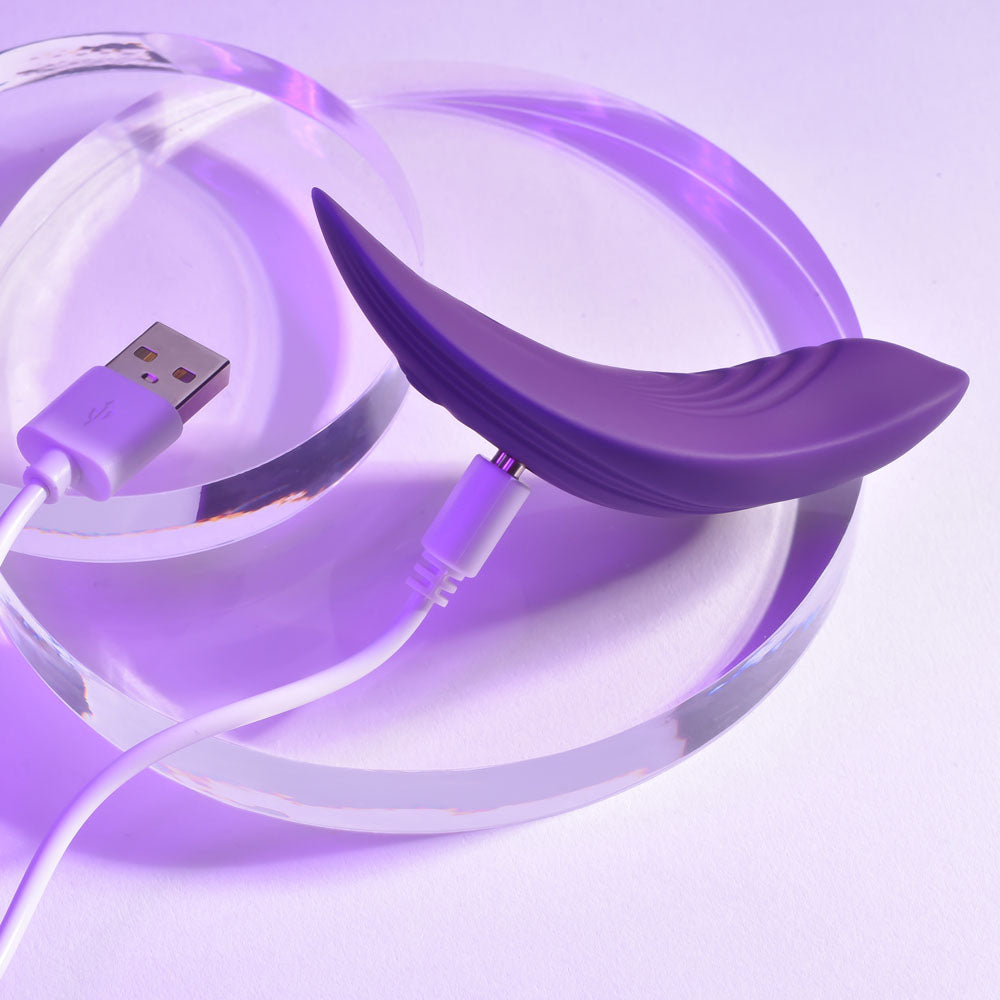 Playboy Pleasure Our Little Secret Purple Usb Rechargeable Panty Vibrator With Wireless Remote Control