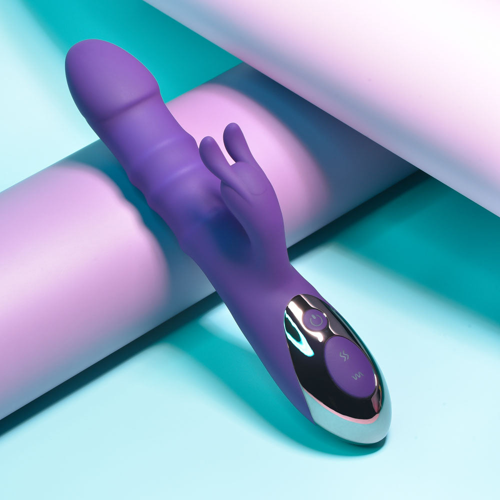 Playboy Pleasure Hop To It Purple 23.5 Cm Usb Rechargeable Rabbit Vibrator