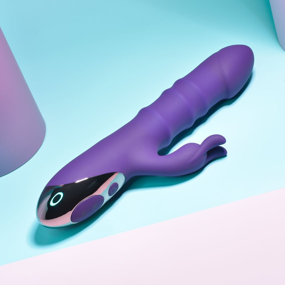 Playboy Pleasure Hop To It Purple 23.5 Cm Usb Rechargeable Rabbit Vibrator