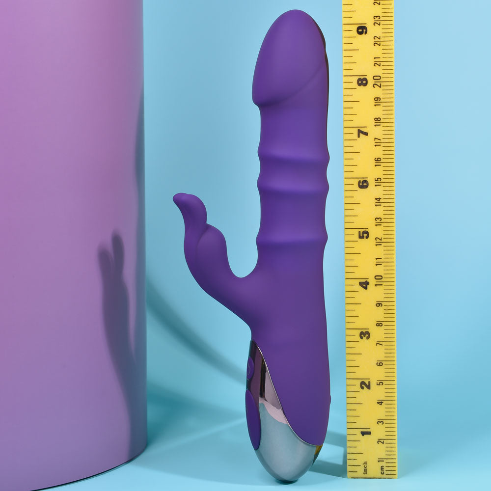 Playboy Pleasure Hop To It Purple 23.5 Cm Usb Rechargeable Rabbit Vibrator