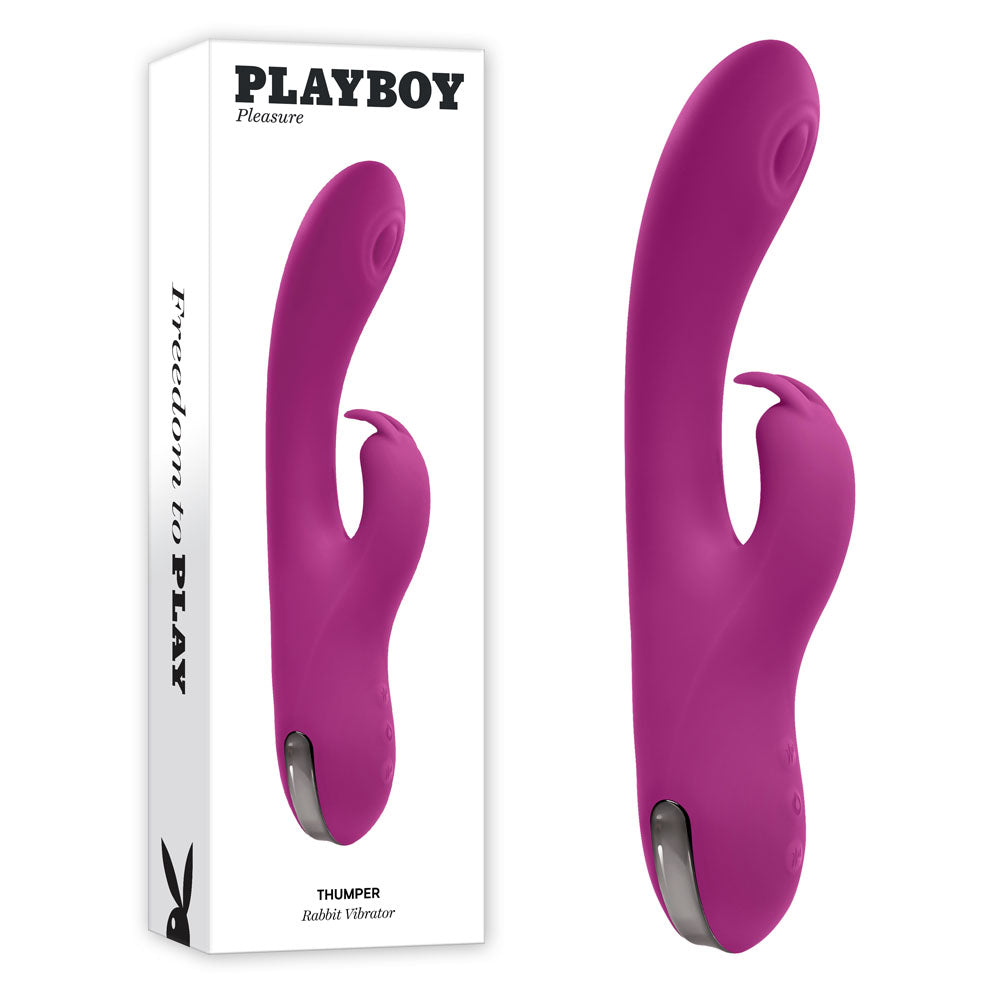 Playboy Pleasure Thumper Purple 21.9 Cm Usb Rechargeable Rabbit Vibrator