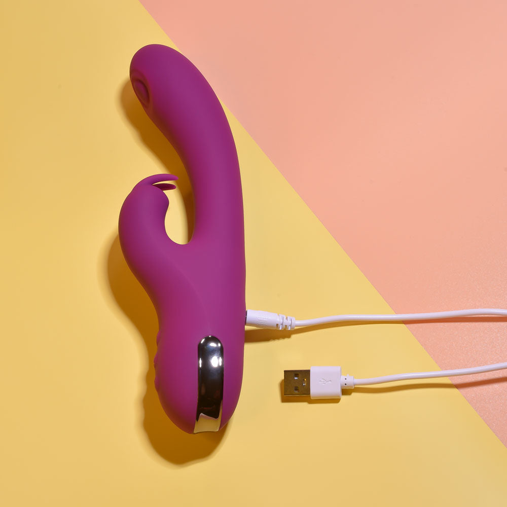 Playboy Pleasure Thumper Purple 21.9 Cm Usb Rechargeable Rabbit Vibrator