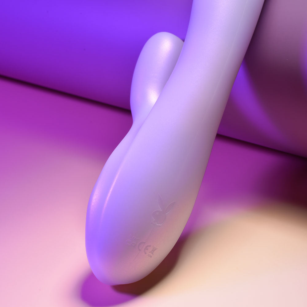 Playboy Pleasure Bumping Bunny Opal 22.9 Cm Usb Rechargeable Thrusting & Warming Rabbit Vibrator